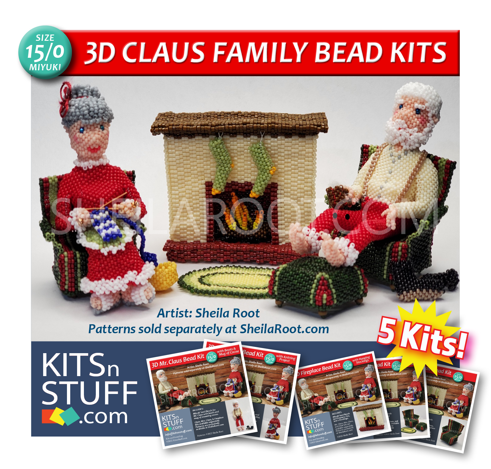 ElvesClaus Family15/0 Bead Kits –