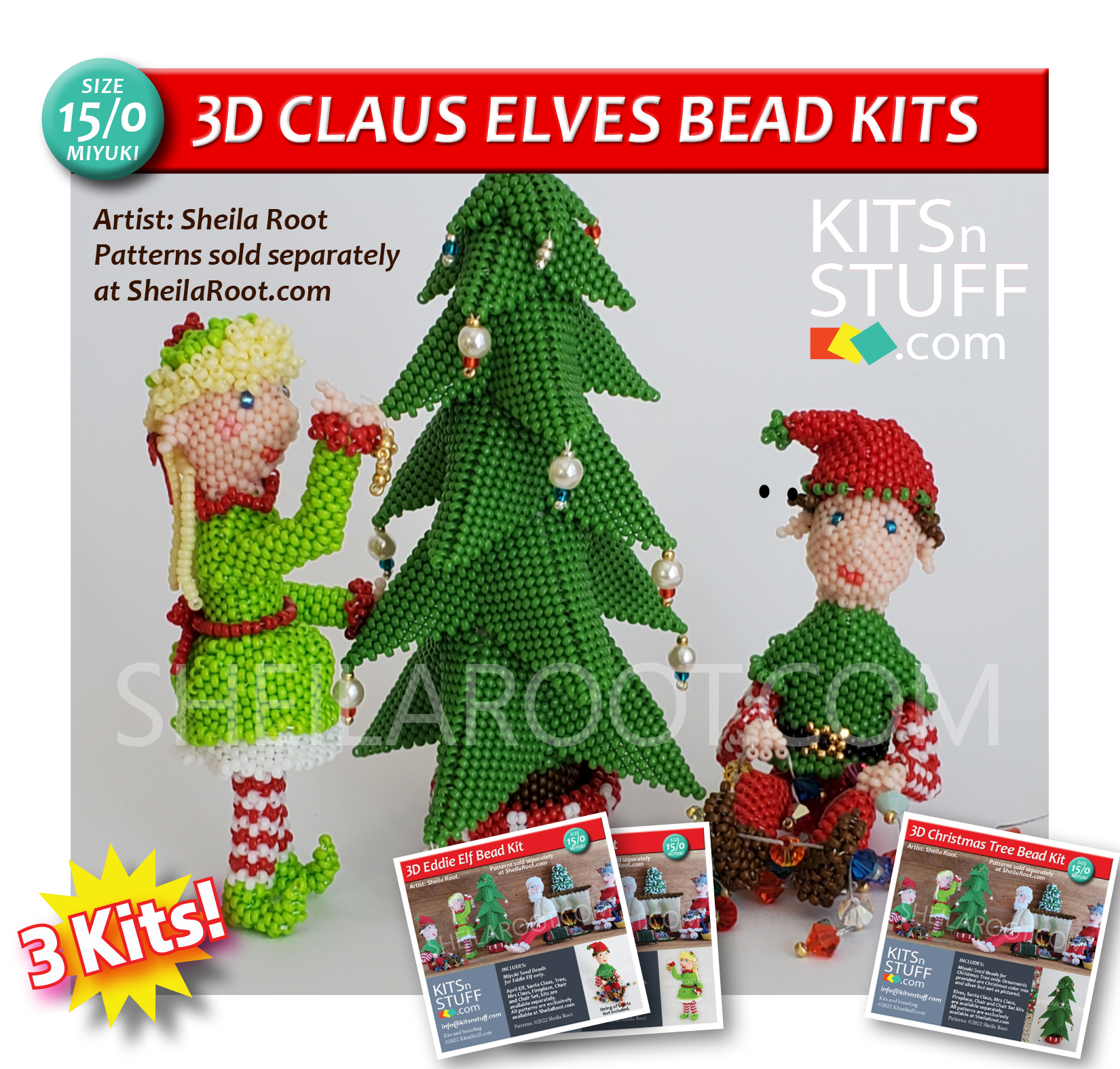 ElvesClaus Family15/0 Bead Kits –
