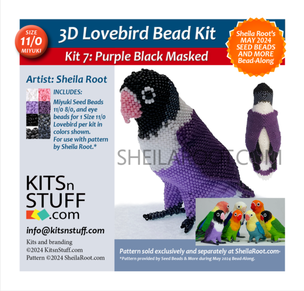 Size 11 Purple Masked LoveBird