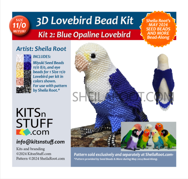 Size 11 Blue Opaline LoveBird